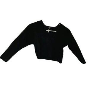 FREE PEOPLE CARDIGAN 100% CASHMERE WOMENS BLACK SWEATER SIZE XS 🔥 NICE!